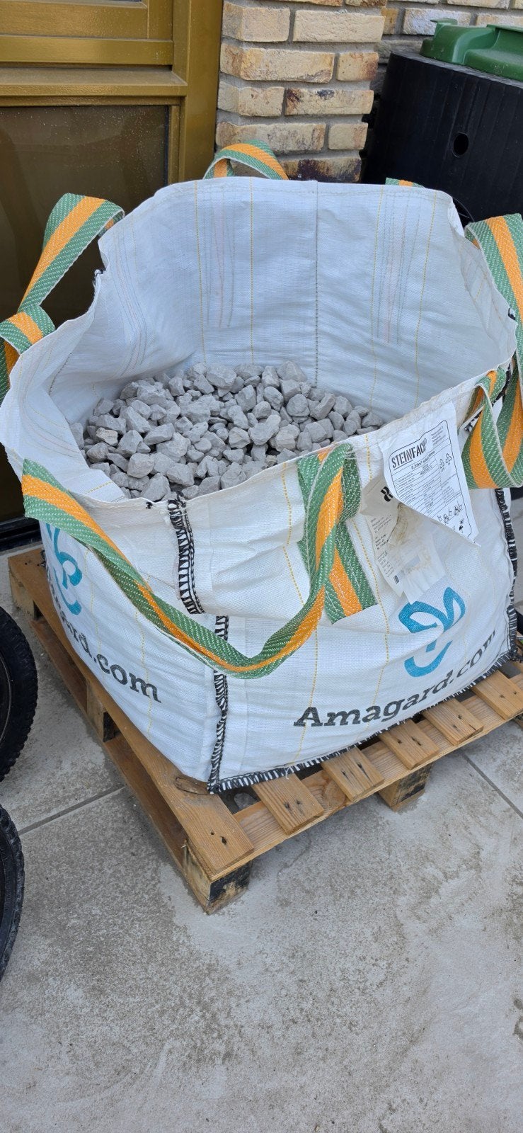 Gratis grind: Yellow sun marble split 40-60 mm 200 kilo., Tuin en Terras, Ophalen, Overige materialen, Nieuw, Grind