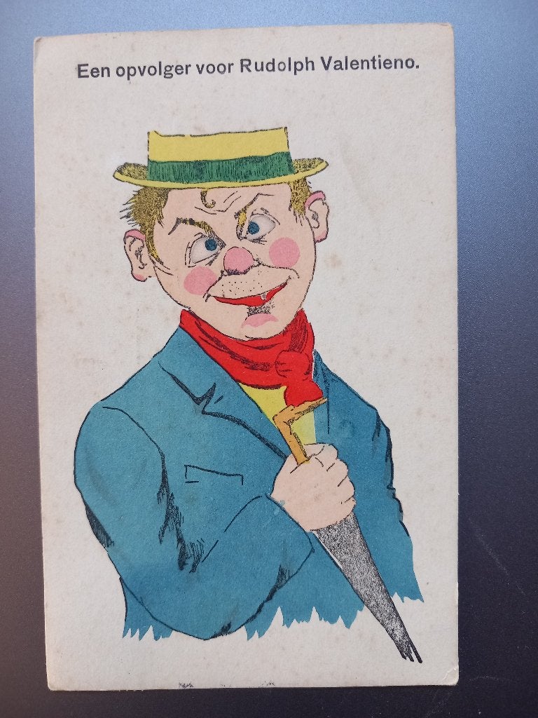 Belgische kaart karikatuur uit 1923, Ophalen, 1920 tot 1940, Gelopen, Sterren en Beroemdheden