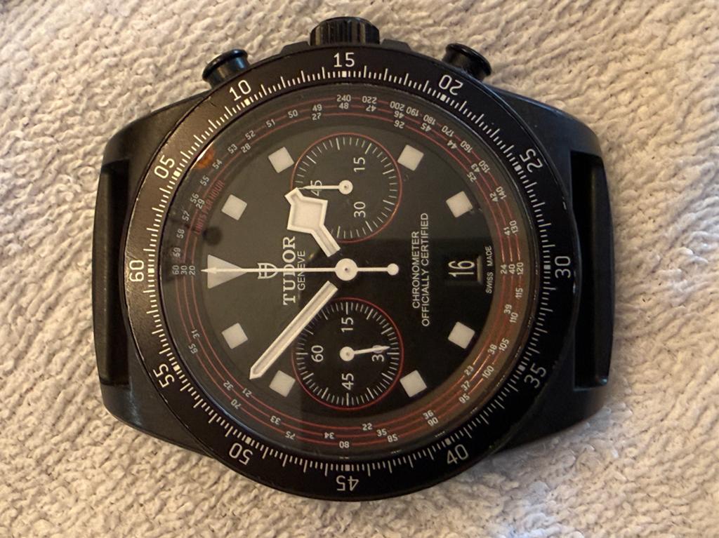 Tudor Carbon, Sieraden, Tassen en Uiterlijk, Horloges | Heren, Ophalen, Zo goed als nieuw, Overige merken