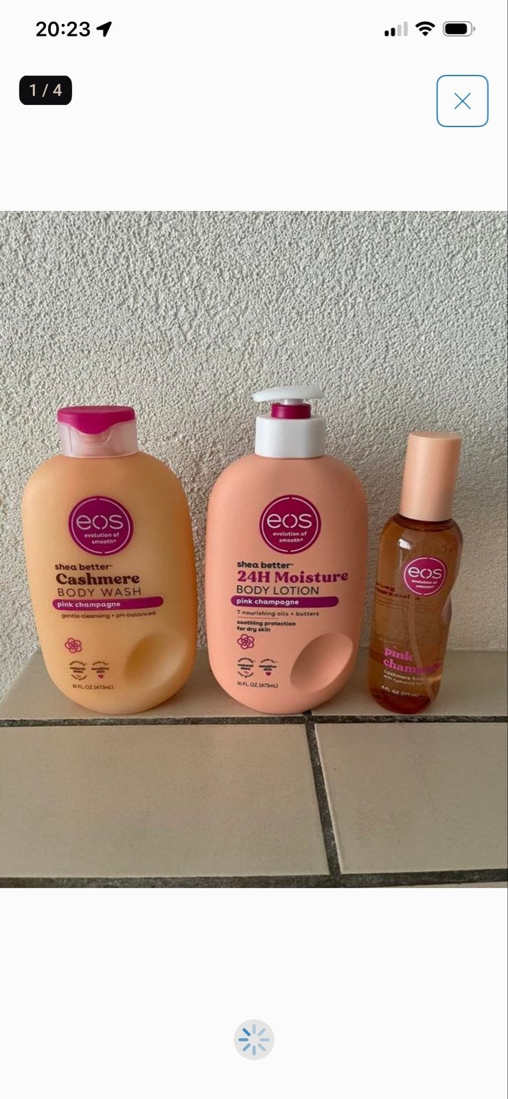 EOS Pink Champagne Body Set: Douchegel, Lotion & Bodyspray, Ophalen of Verzenden, Nieuw, Bad & Douche