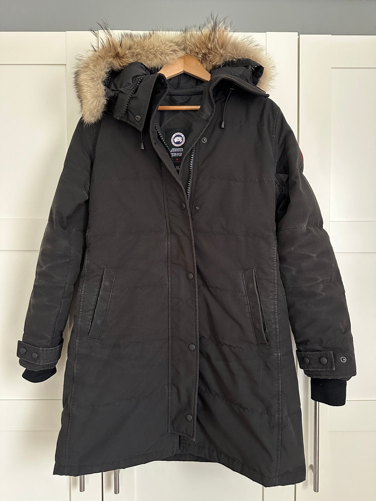 Canada Goose Shelburne Parka Zwart - Maat M, Ophalen of Verzenden, Gedragen, Maat 38/40 (M), Zwart