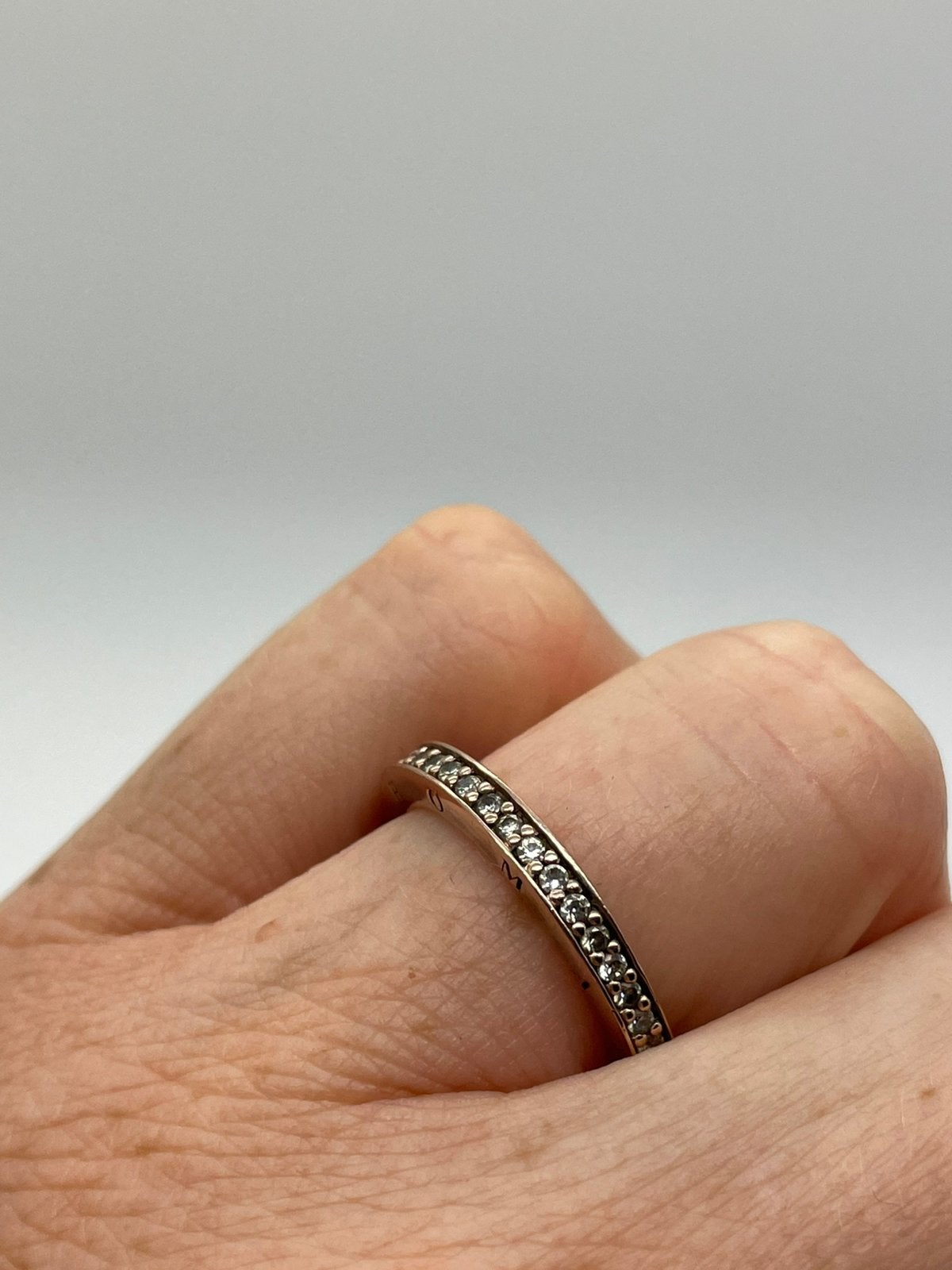 E407 Prachtige zilveren Thomas Sabo ring rosegold maat 17,75, Overige kleuren, Ophalen of Verzenden, X, Dame