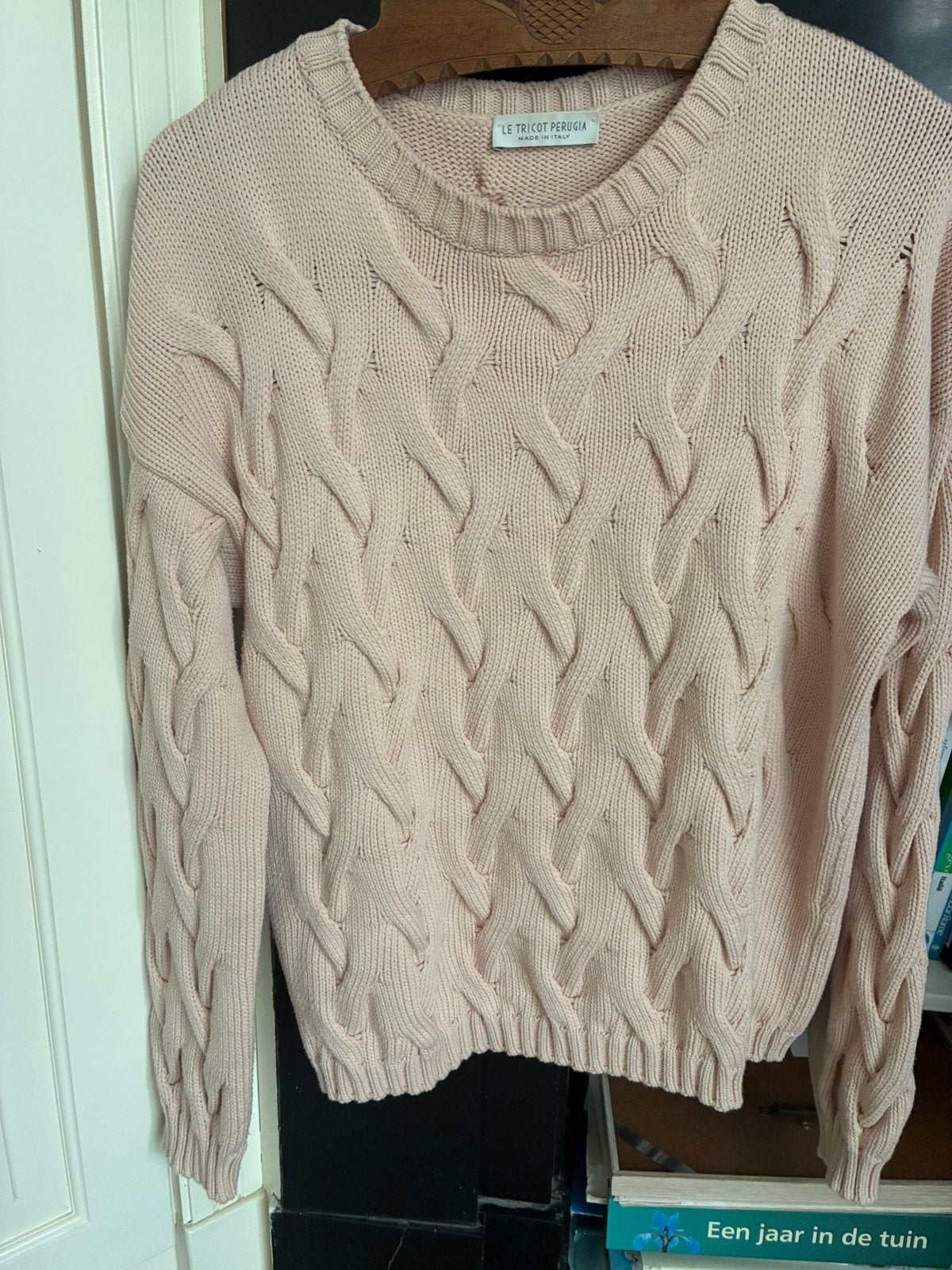 Le Tricot Perugia trui roze L, Verzenden, Zo goed als nieuw, Maat 42/44 (L), Roze