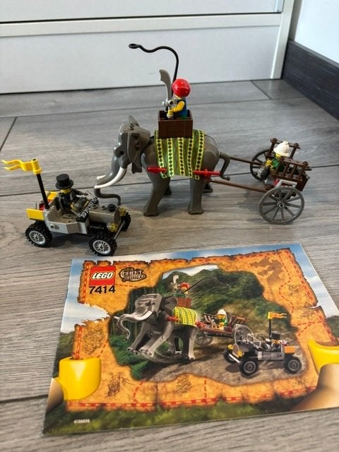 Lego 7414 Olifanten karavaan, Gebruikt, Overige thema's, Lego, Compleet
