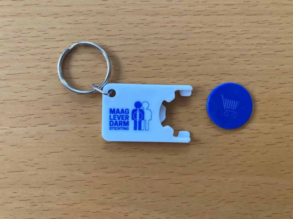 Sleutelhanger met winkelwagenmuntje, Ophalen of Verzenden, Zo goed als nieuw, Overige typen