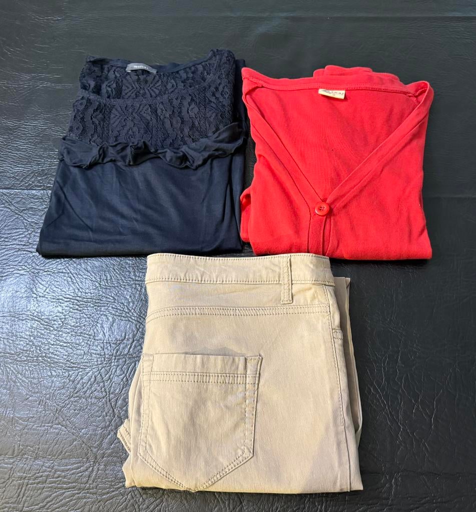 kledingpakket M 40 42 vest + tuniek top + broek, Ophalen of Verzenden, Zo goed als nieuw, Maat 38/40 (M)