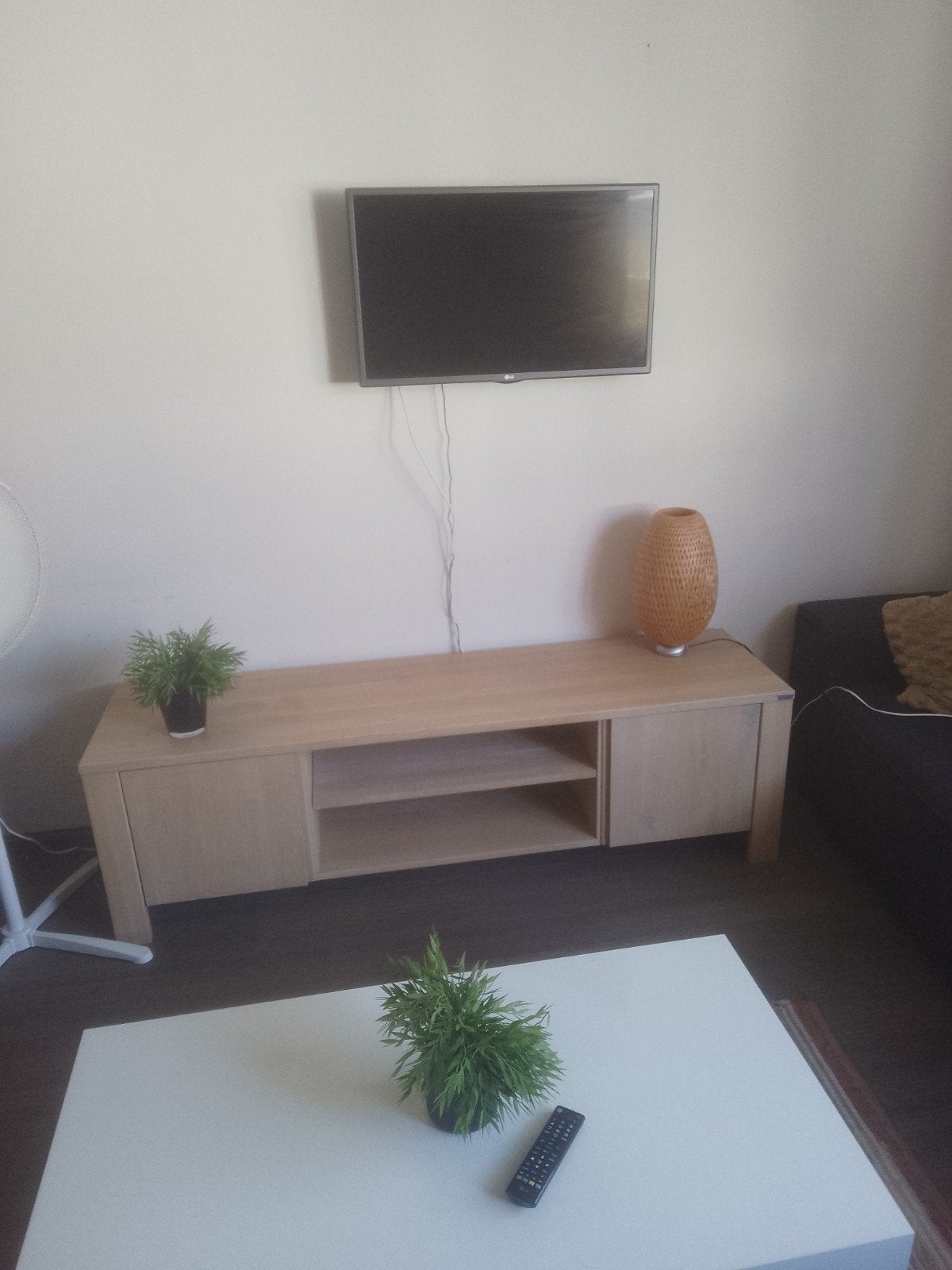 Woon Compleet TV-meubel eikenhout massie 170 breed 50 hoog f, Ophalen, Eikenhout, Zo goed als nieuw, Minder dan 100 cm