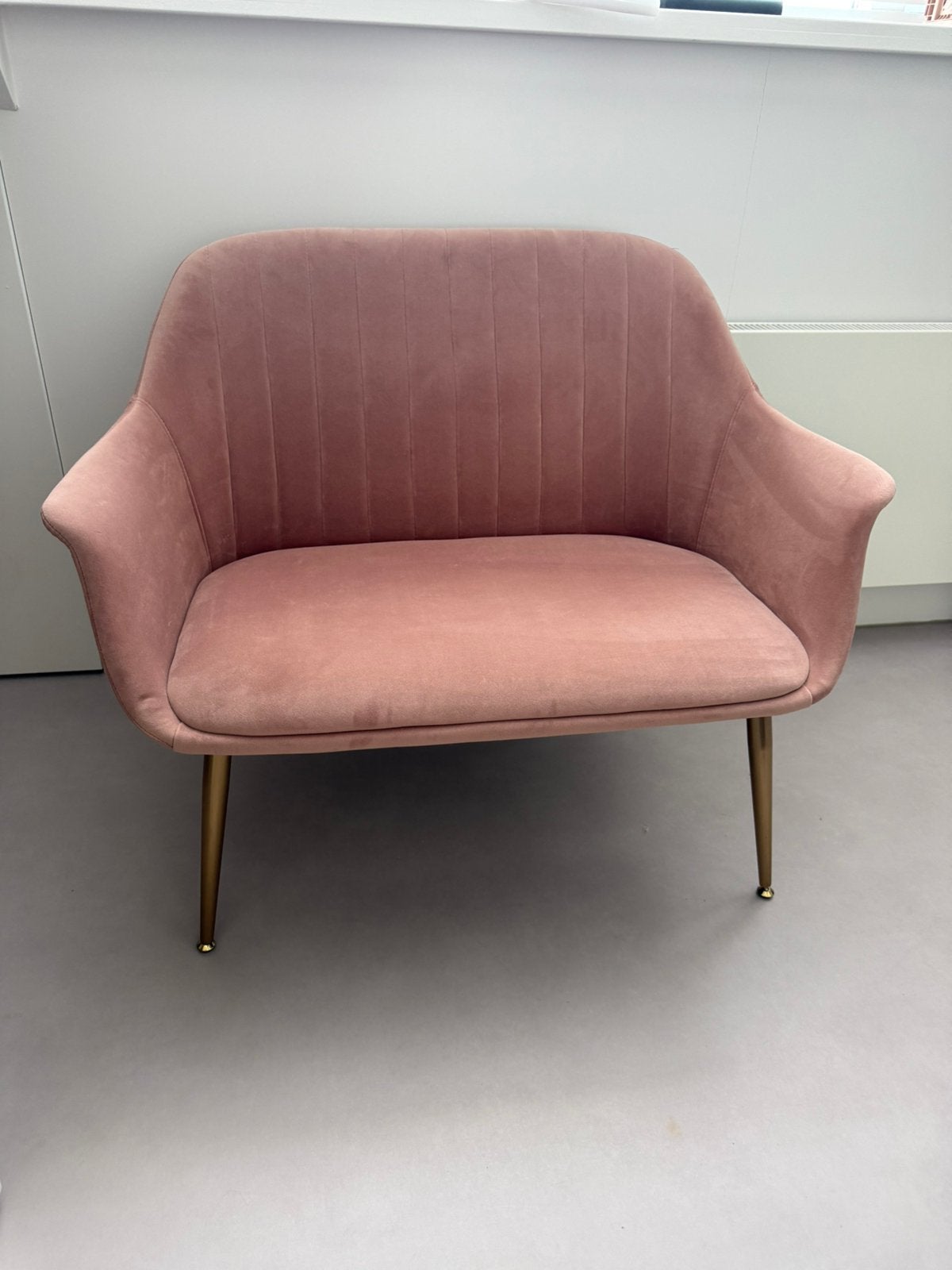 Velvet bankje, Huis en Inrichting, Ophalen, Tweepersoons, 75 tot 100 cm, Zo goed als nieuw