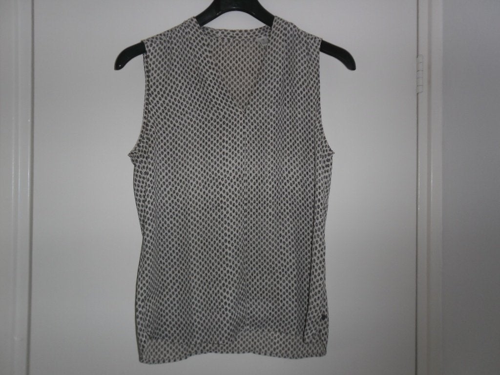 Scotch & Soda Beige/Zwarte Blouse Met Print Maat 3 = Maat 40, Maat 38/40 (M), Beige, Scotch & Soda, Ophalen of Verzenden