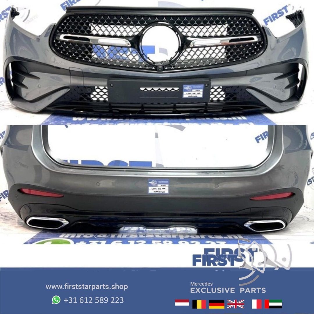 W254 GLC AMG VOORBUMPER + ACHTERBUMPER GRIJS COMPLEET PAKKET, Gebruikt, -, Ophalen of Verzenden, Bumper