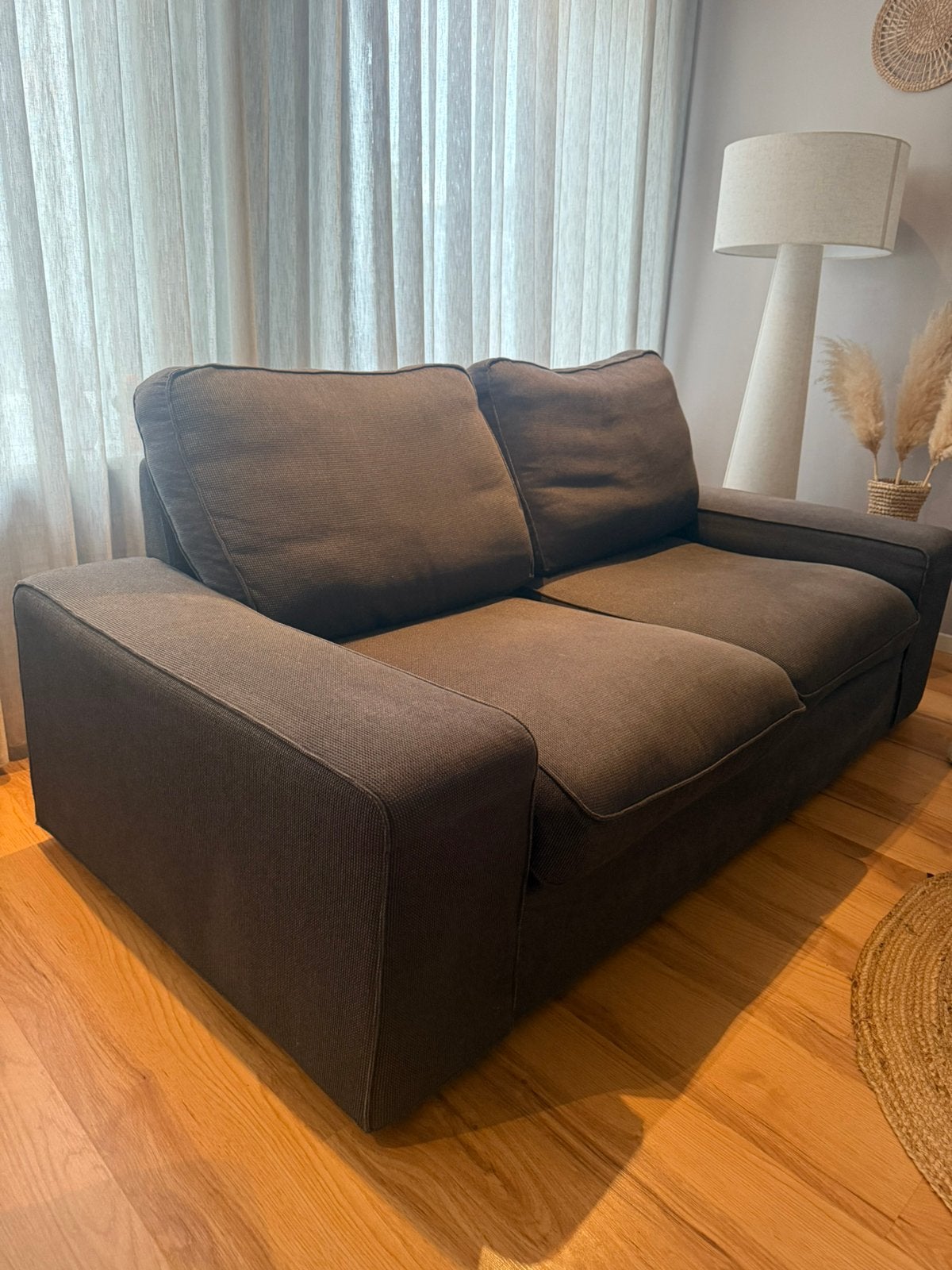Ikea Kivik 2-zitsbank grijs, Ophalen, 150 tot 200 cm, Tweepersoons, 75 tot 100 cm