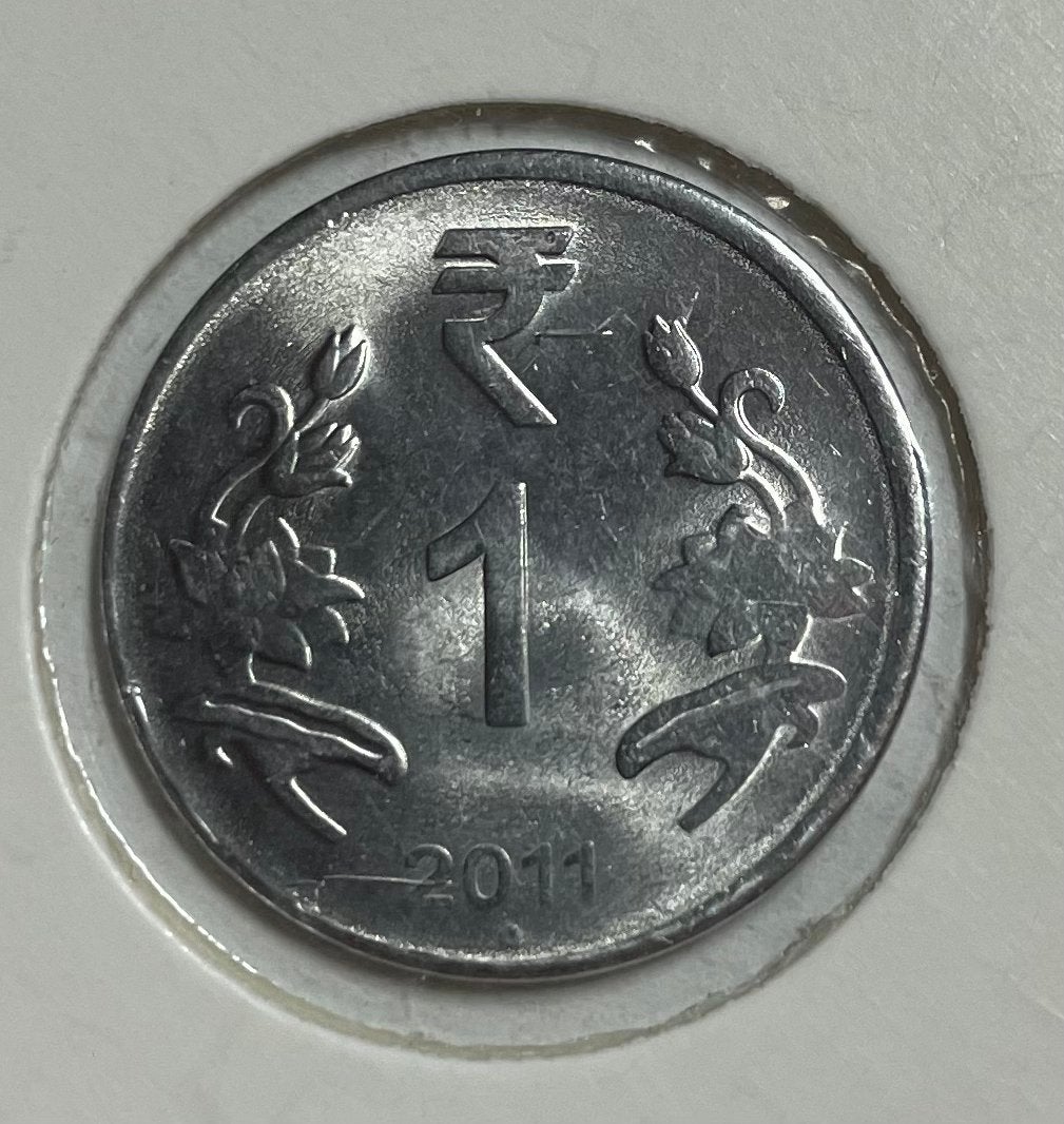 1 rupee India 2011, Ophalen of Verzenden, Zuid-Azië