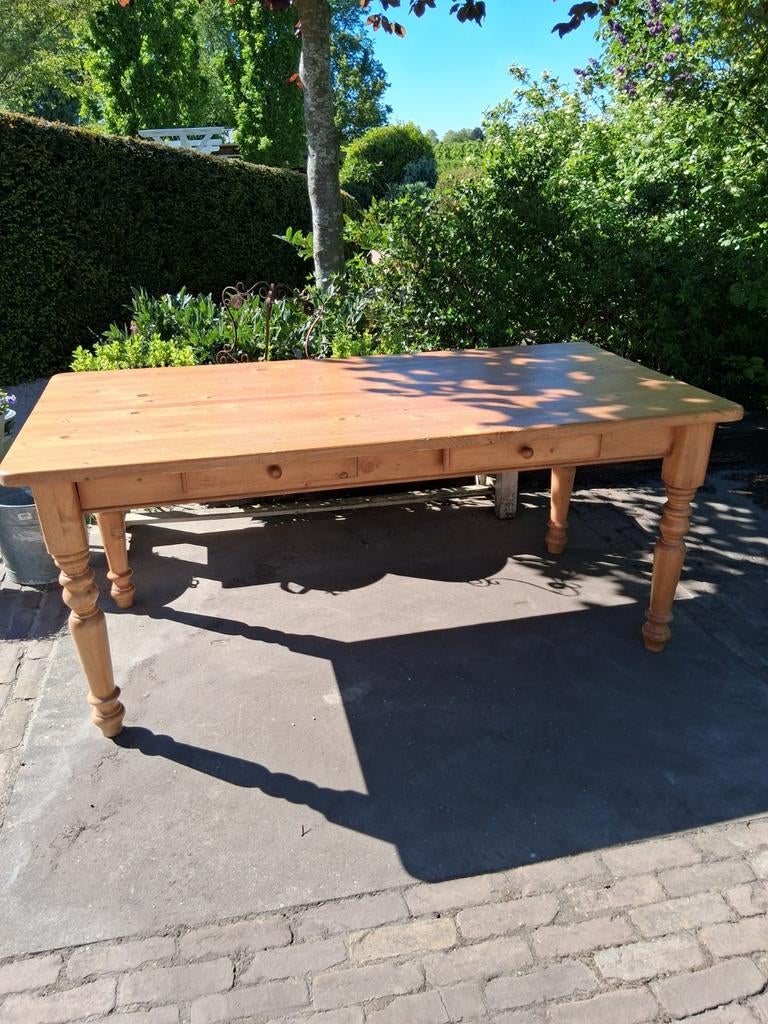 Grenen tafel 90x180 cm, Huis en Inrichting, Tafels | Eettafels, Ophalen, Gebruikt, 50 tot 100 cm, 150 tot 200 cm
