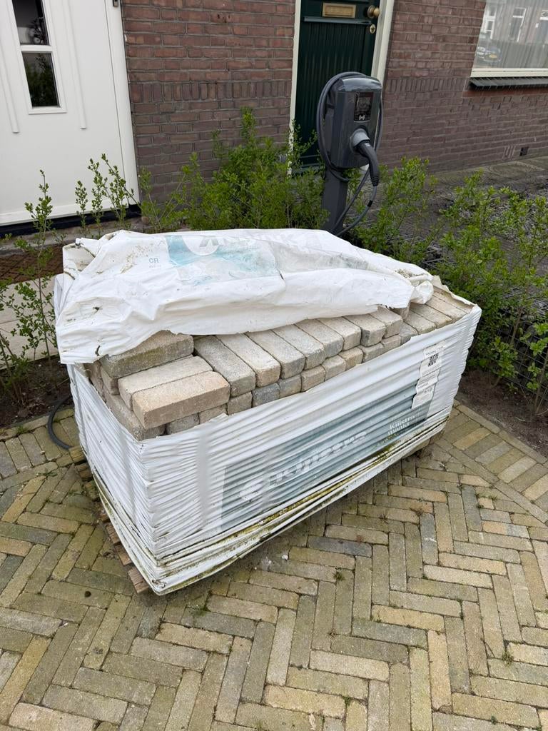 Kijlstra Trommel Waalformaat 7cm musselkalk (5,7 m2), Ophalen of Verzenden, Zo goed als nieuw, Beton, Klinkers