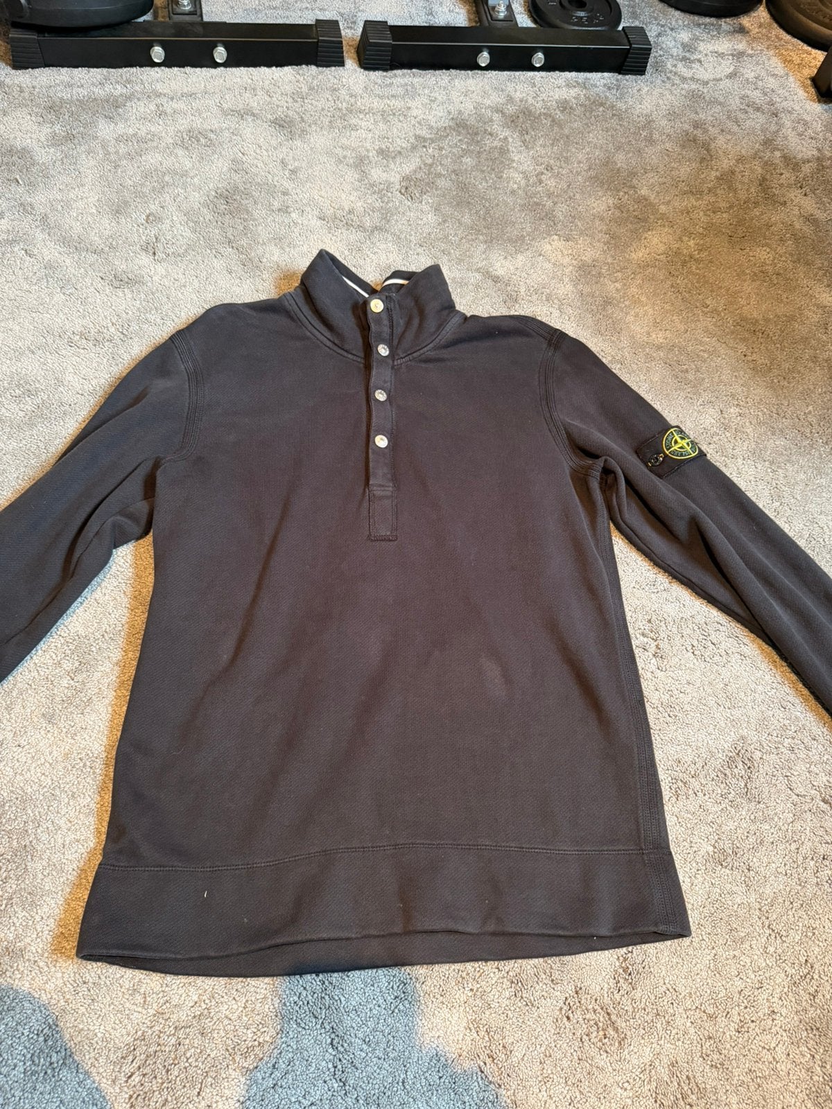 Vintage Stone Island Buttonup, Ophalen of Verzenden, Zo goed als nieuw, Maat 52/54 (L), Grijs