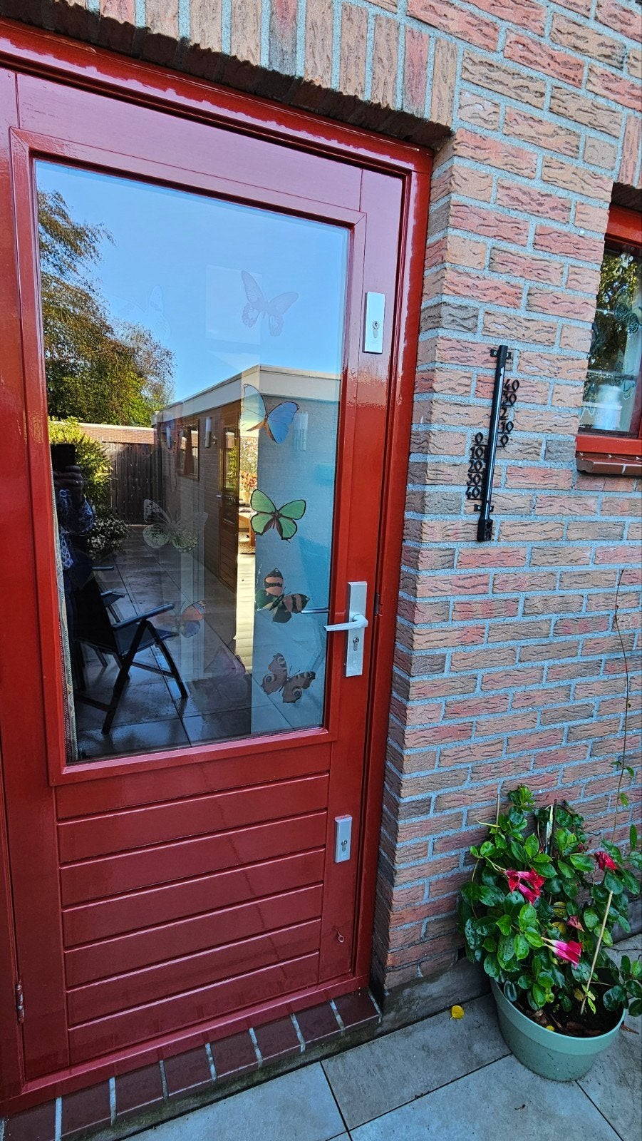 Hardhouten achterdeur, Ophalen, Gebruikt, 80 tot 100 cm, Buitendeur