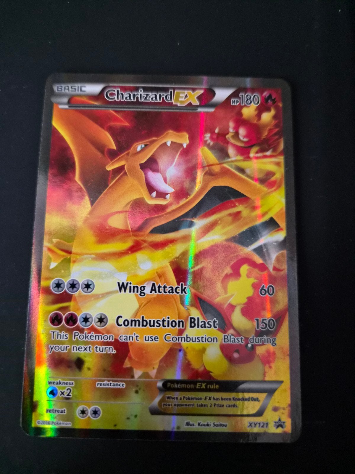 Charizard XY121 Pokemon Promo Full Art, Ophalen of Verzenden, Gebruikt, Booster, Foil