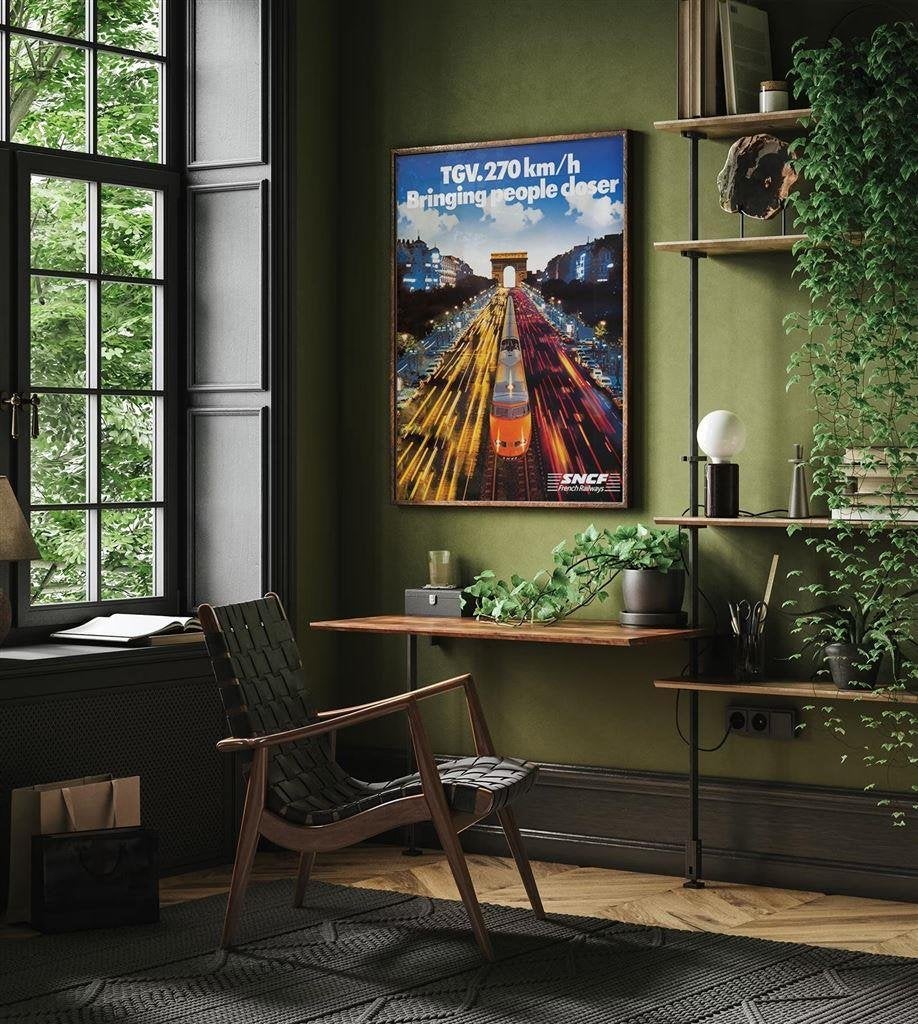 TGV retro Trein spoorwegen Affiche Poster SNCF, Verzenden, Nieuw, Tram, Overige typen