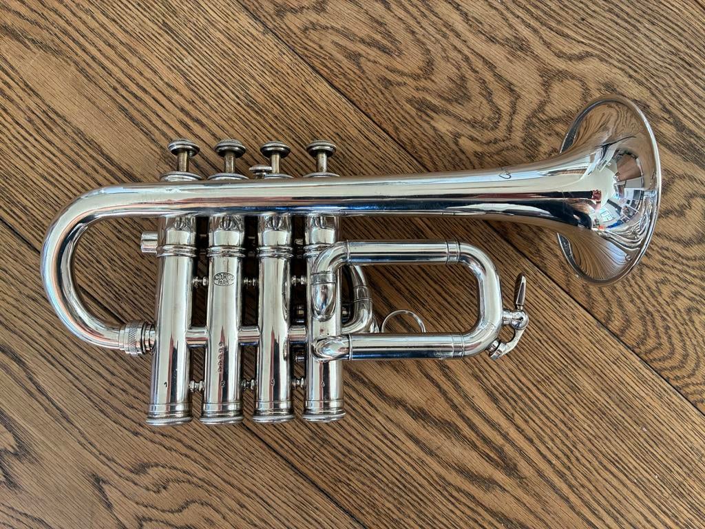 Antoine Courtois Piccolo Trompet, Ophalen of Verzenden, Gebruikt, Piccolotrompet, Met koffer