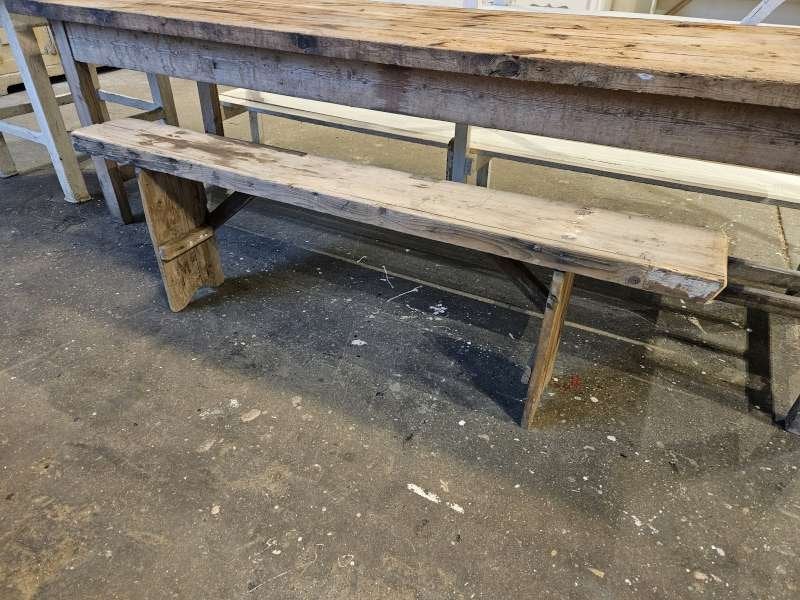 stoer oud bankje ``WOONWINKEL RUSTIEK``, Ophalen of Verzenden