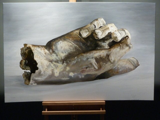 Romeinse hand van brons, Ophalen, Nieuw, Schilderij, 100 tot 125 cm