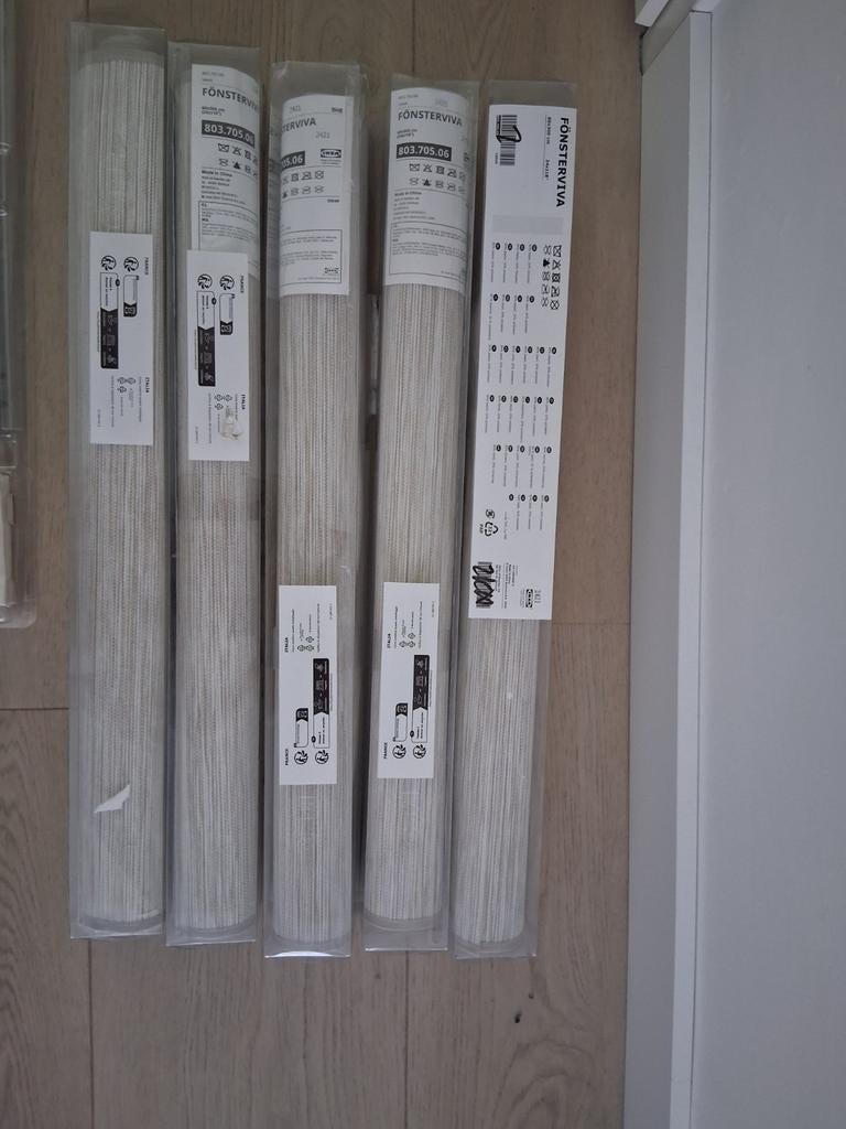 IKEA FÖNSTERVIVA  paneelgordijnen - 5 stuks, Modern, Scandinavisch, Beige, Nieuw, 150 tot 200 cm