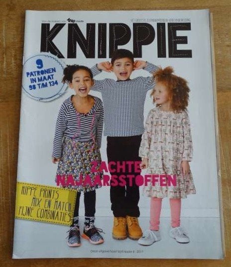 Knippie bijlage nr. 4 / 2017, 9 patronen in maat 98 t/m 134, Verzenden, Zo goed als nieuw, Kind, Knippie