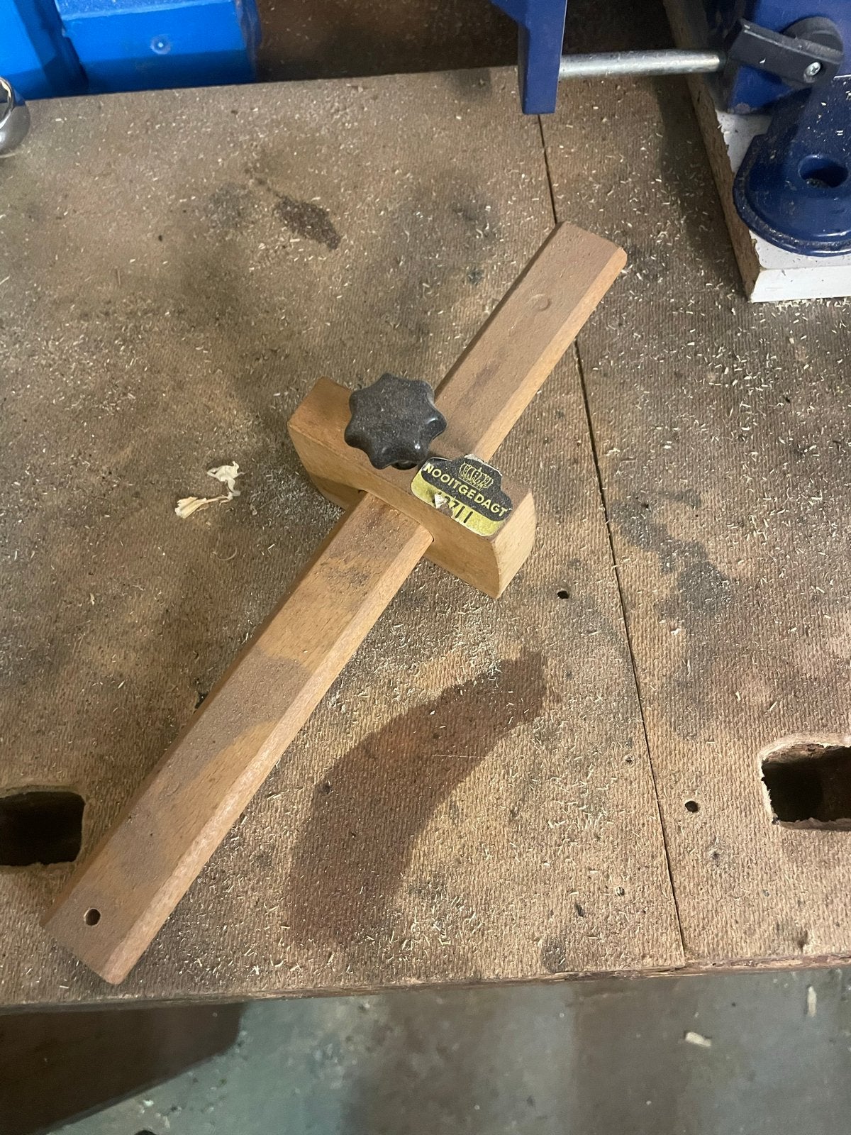 Nooitgedacht kruishout - Vintage meetgereedschap, Ophalen, Gebruikt, Overige typen, Nooitgedacht