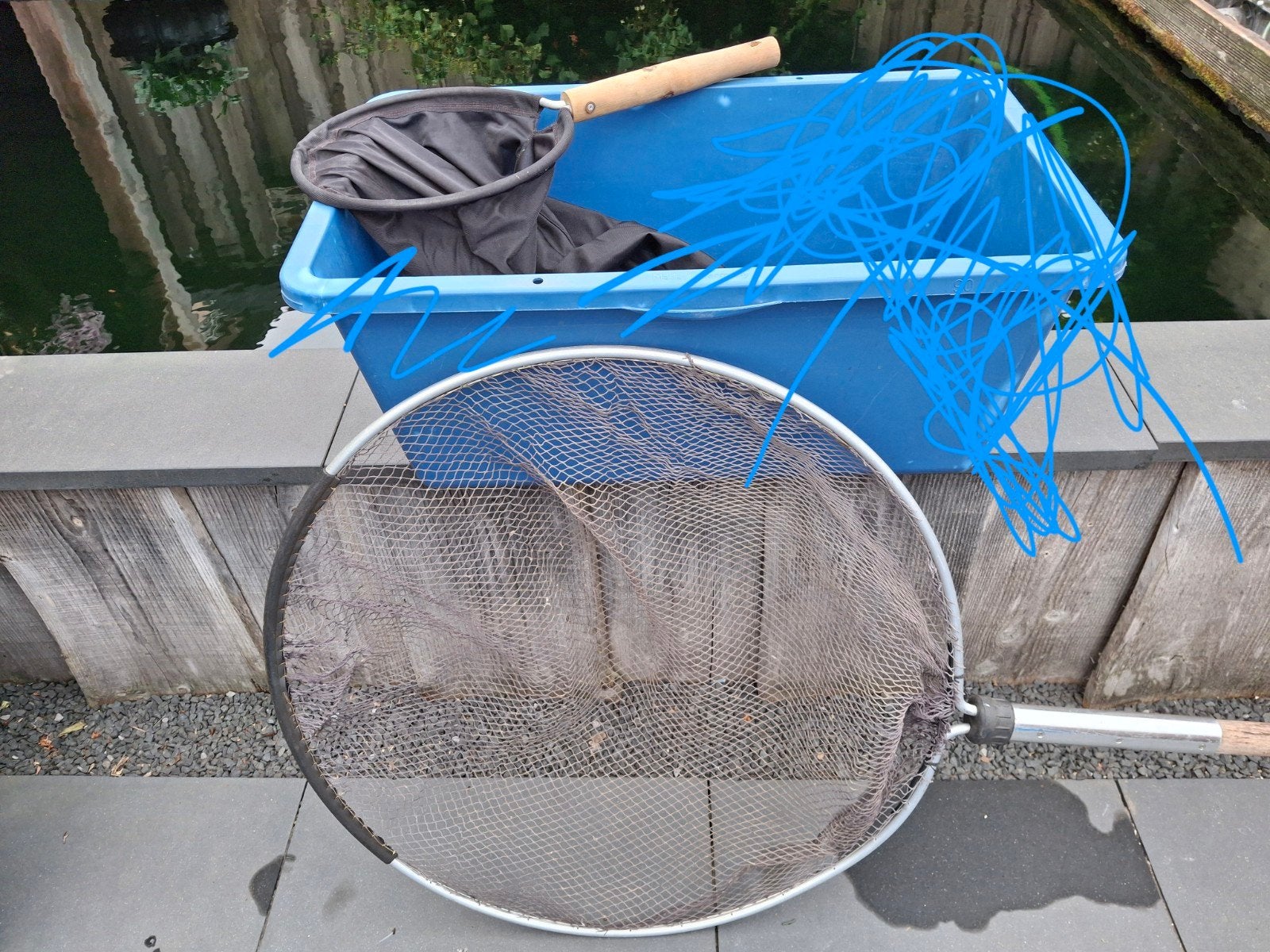 Koi net 80cm incl. koi sok, Ophalen, Gebruikt, Overige typen
