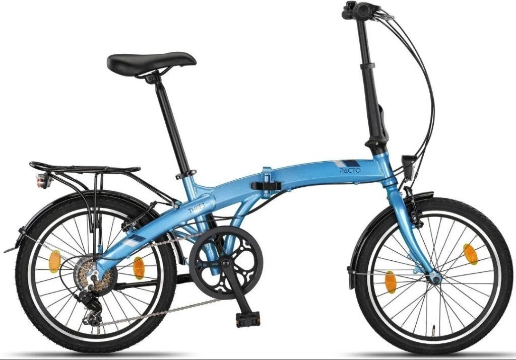 Pacto Three Opvouwbare Fiets - Lichtblauw