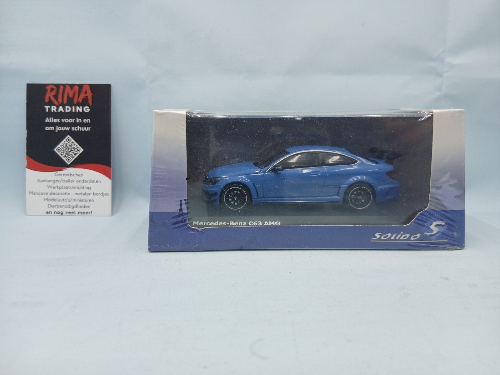 Solido Mercedes-Benz C63 AMG Modelauto Blauw, Ophalen of Verzenden, Nieuw, Auto, Solido