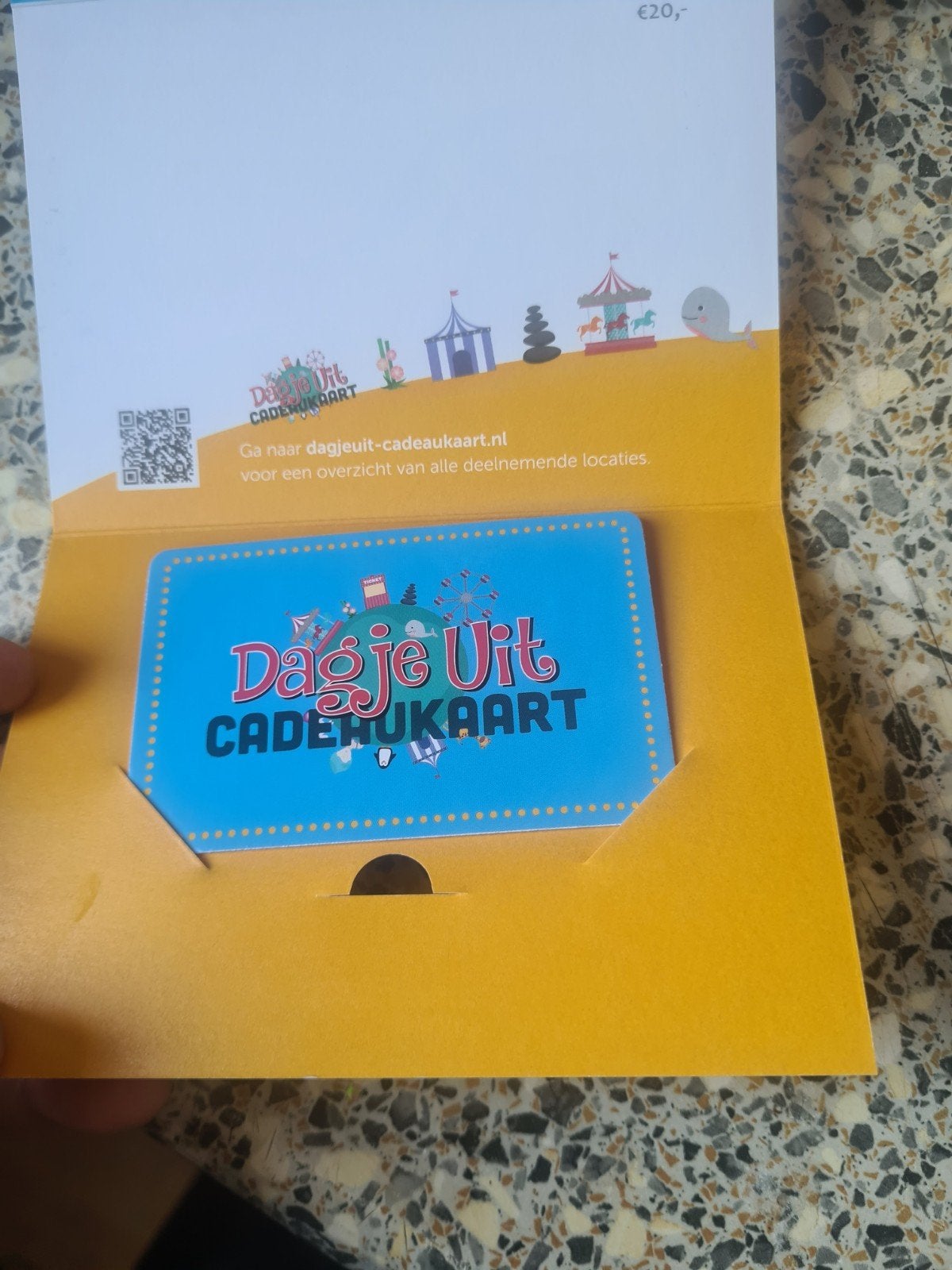 Dagje uit cadeaukaarten twv 40 euro, Tickets en Kaartjes, Eén persoon, Cadeaubon