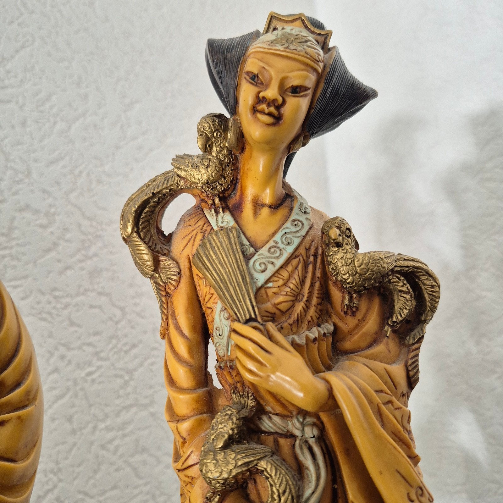 Vintage Chinese Beelden Artmark Italië jaren 70, Ophalen of Verzenden, Europa, Beschilderd, 20 - 50 cm