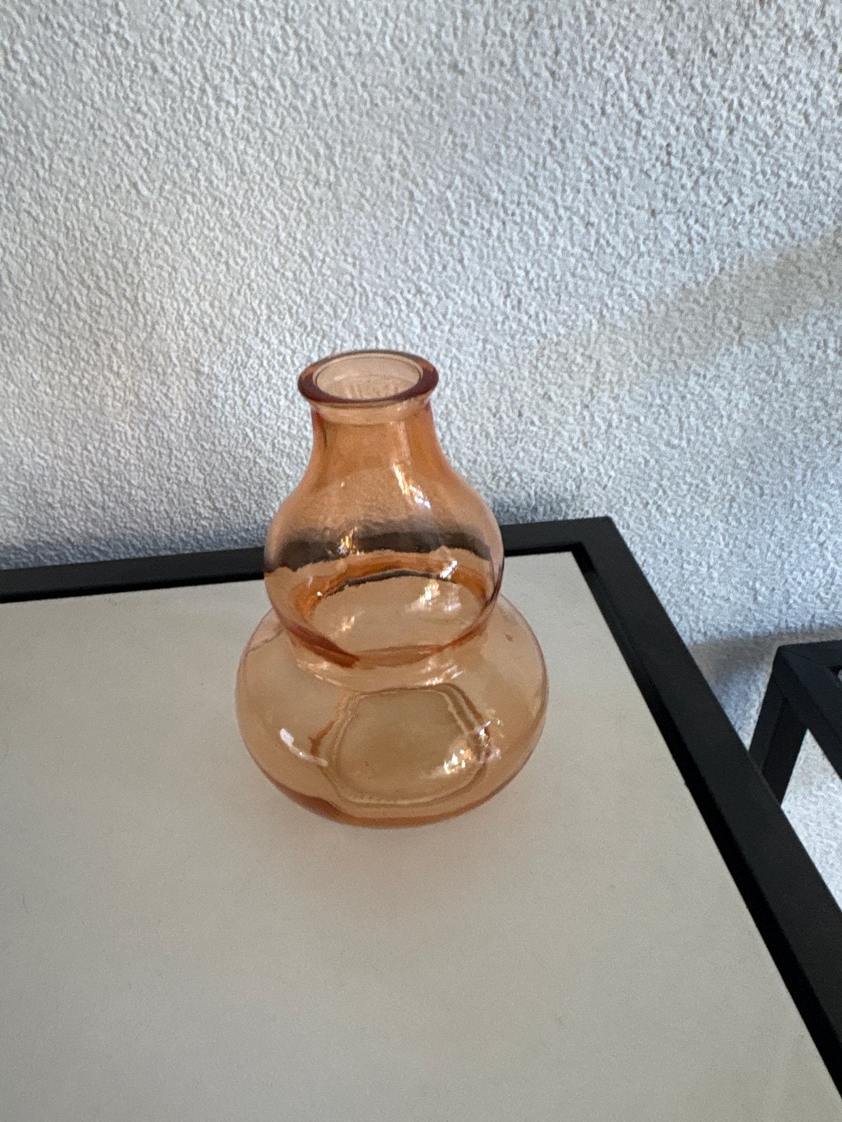 Kleine oranje glazen vaas, Ophalen of Verzenden