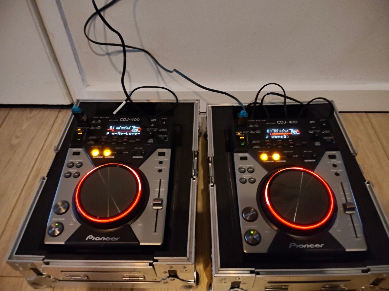 Pioneer CDJ-400 DJ-set met flightcases,, Verzenden, Zo goed als nieuw, Dj-set, Pioneer