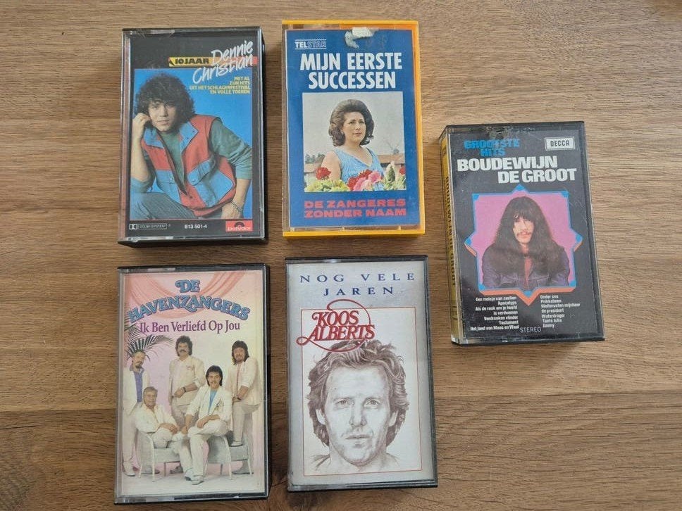 Nederlandse MC oa Koos Alberts Dennie Christian Havenzangers, Cd's en Dvd's, Cassettebandjes, Ophalen of Verzenden, Gebruikt, Nederlandstalig