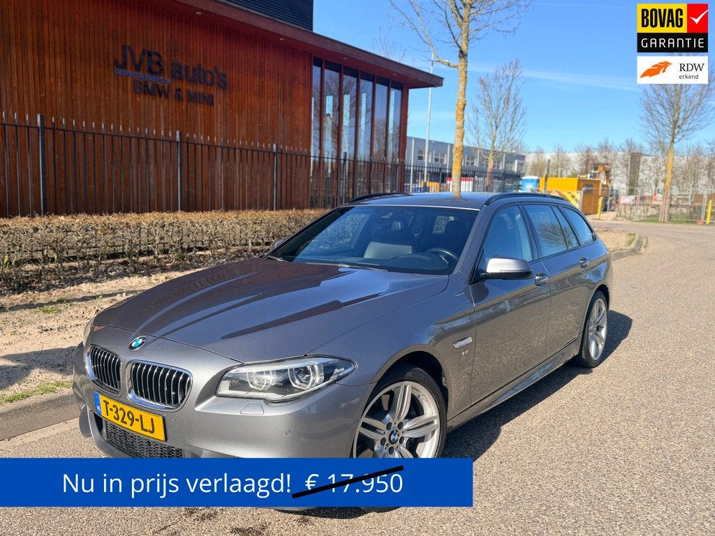 BMW 5-serie Touring 535xi M-sport incl. BTW, trekhaak comfor, Auto's, Automaat, Gebruikt, 2000 kg, Leder