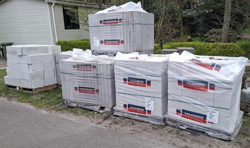Kalkzandsteen blokken L150/198x297 - ca. 650 stuks, Ophalen, Zo goed als nieuw, Kalkzandstenen