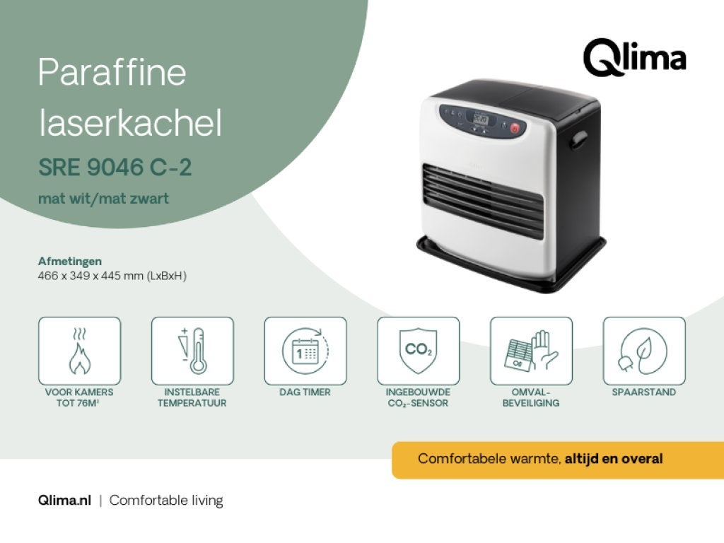Qlima paraffine petroleum Laser kachel SRE 9046 C-2, Ophalen, Overige brandstoffen, Petroleumkachel, Zo goed als nieuw