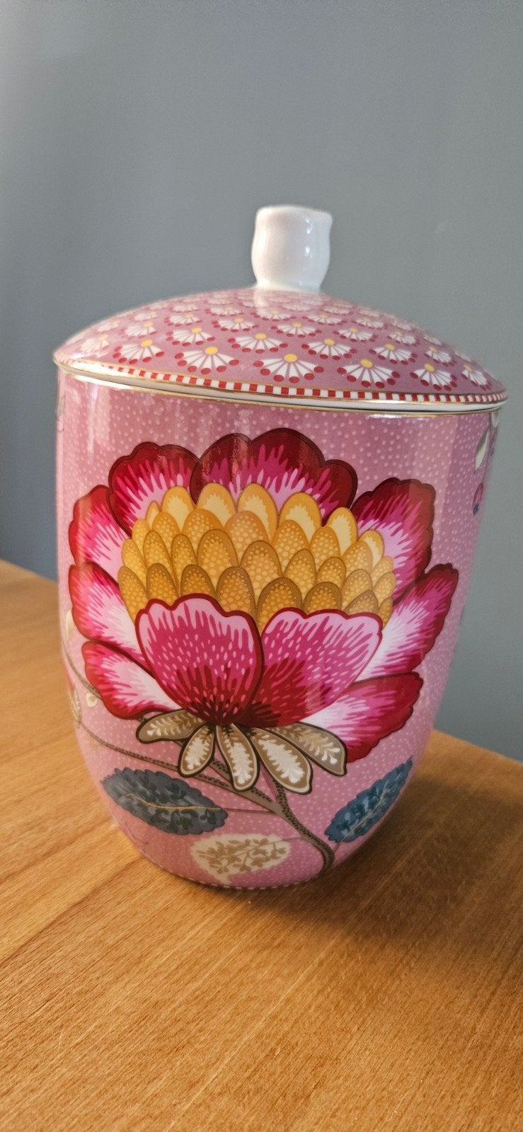 Pip Studio Home voorraadpot - Roze met bloemen, Ophalen