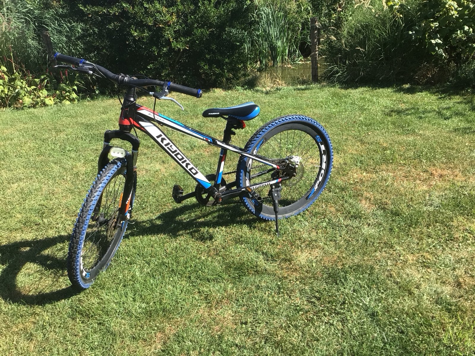 Kiyoko Mountainbike met blauwe banden, Fietsen en Brommers, Gebruikt, Hardtail, Heren, 49 tot 53 cm