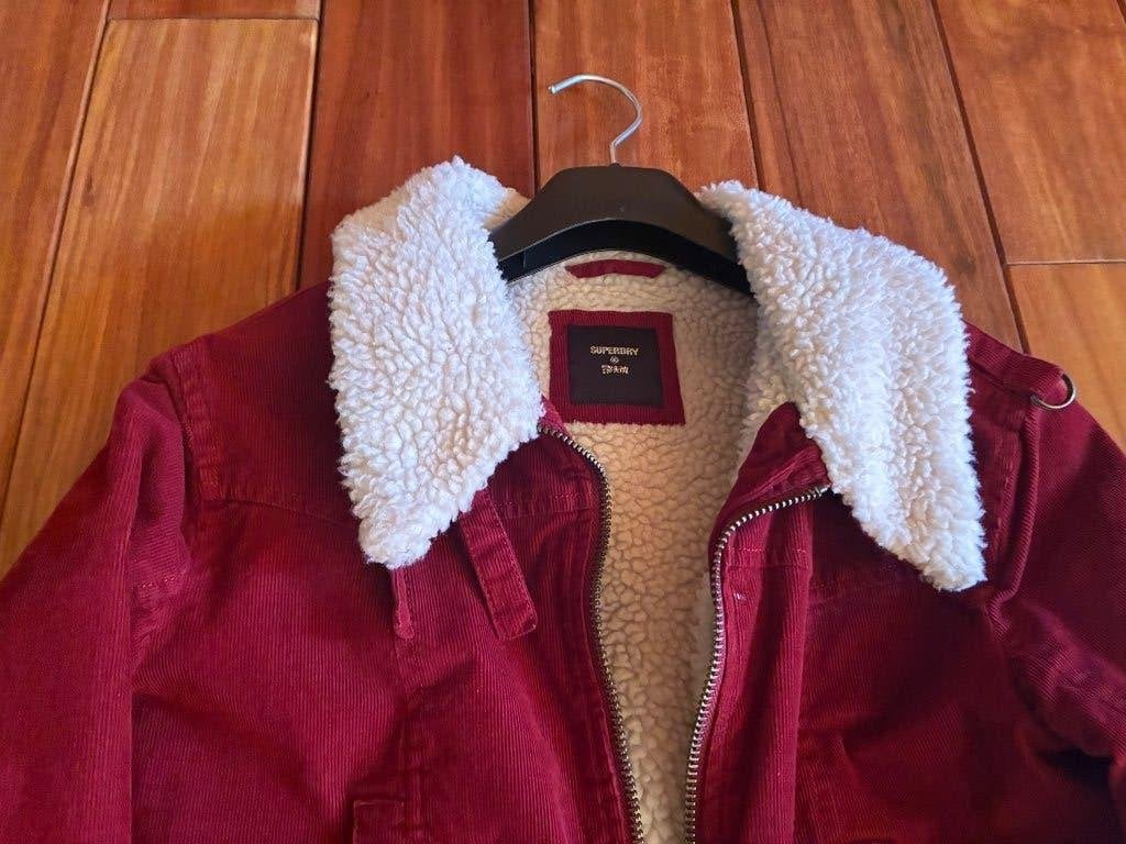 Superdry jasje bordeaux winter maat S, Zo goed als nieuw, Maat 36 (S), Rood, Superdry