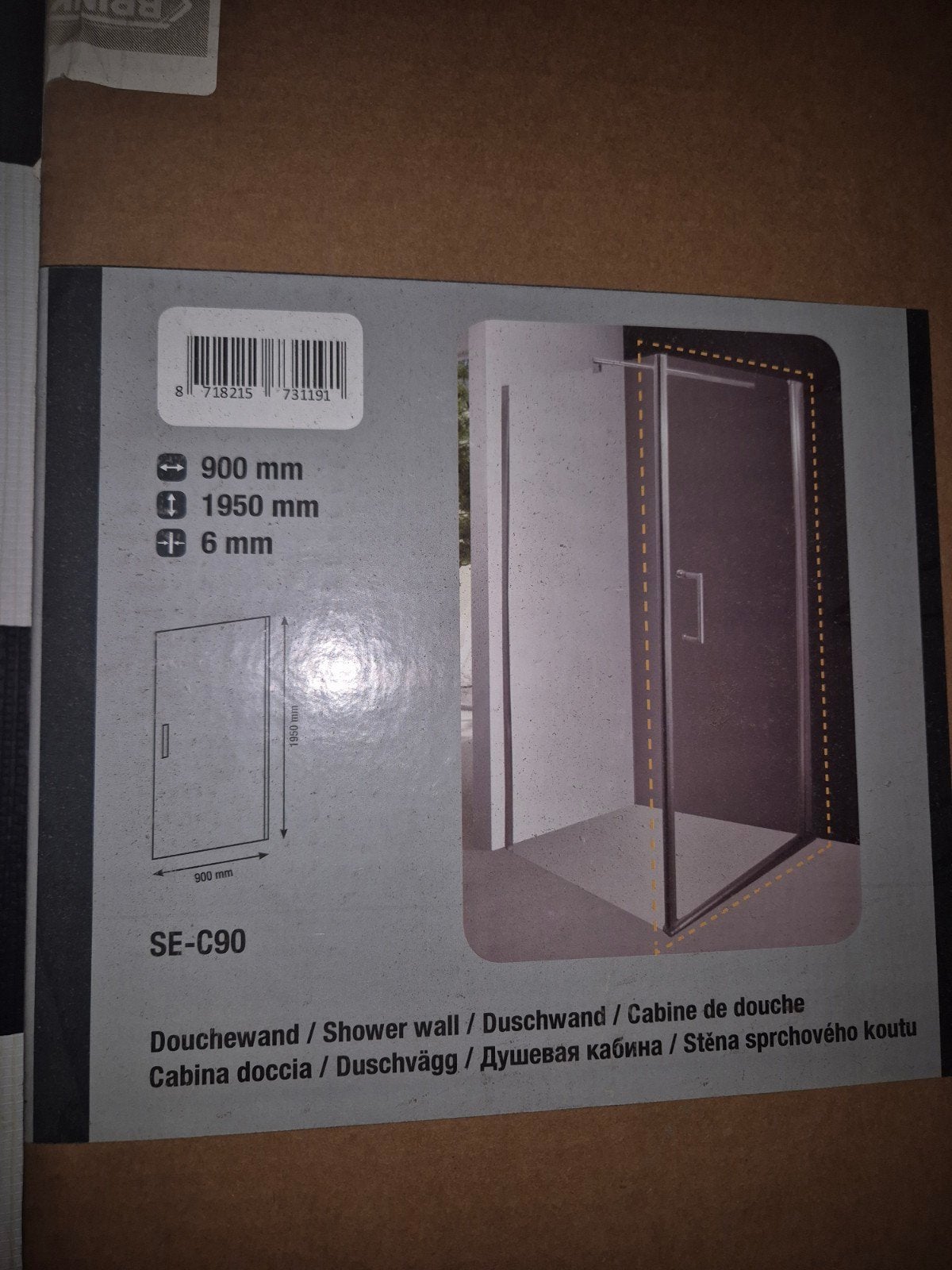 Douchedeur 90x195, Ophalen, Nieuw