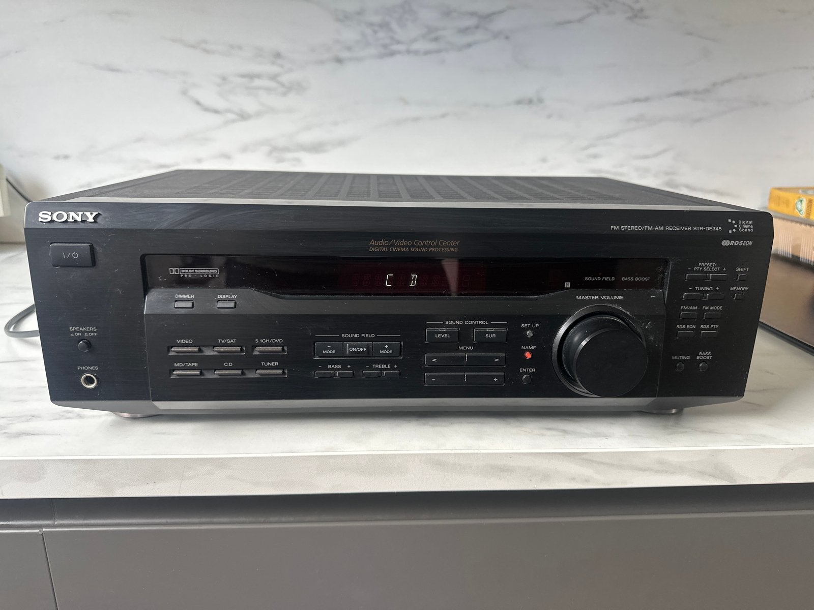 Sony STR-DE345 FM Stereo/FM-AM Receiver - Goede Staat, Ophalen, Gebruikt, 60 tot 120 watt, Sony