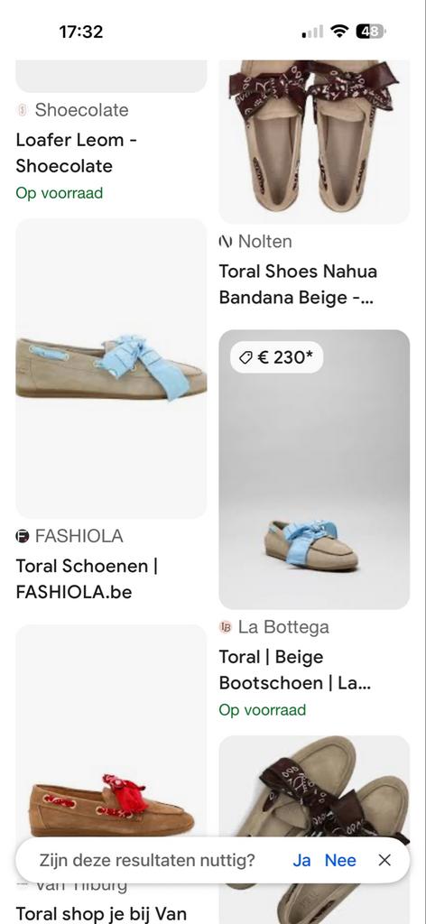 Toral Shoes Nahua Bandana Beige Loafers Maat 38, Ophalen of Verzenden, Nieuw