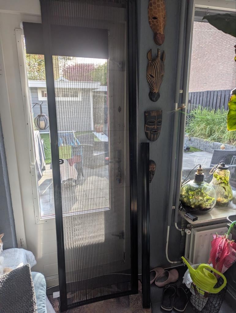 Metalen plissé rolhordeur, Doe-het-zelf en Verbouw, Deuren en Horren, Ophalen, Hordeur, 200 tot 215 cm