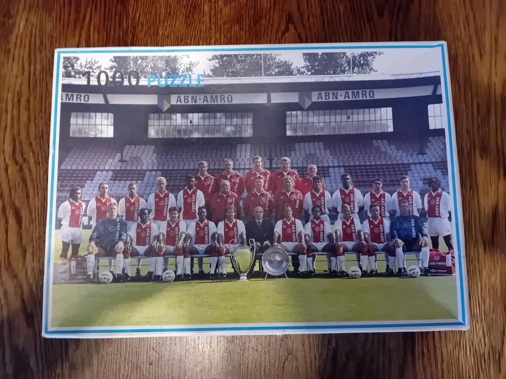 Ajax puzzle kampioen Europa league, Ophalen of Verzenden, 500 t/m 1500 stukjes, Gebruikt, Legpuzzel