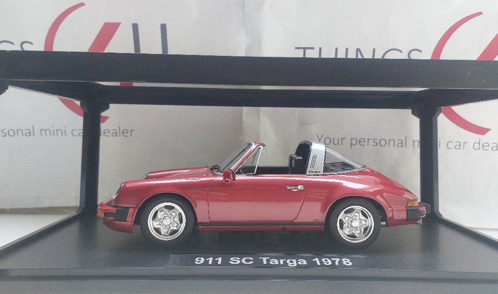 KK-Scale 1:18 Porsche 911 SC Targa 1978 donkerrood metallic, Ophalen of Verzenden, Nieuw, Auto, Overige merken