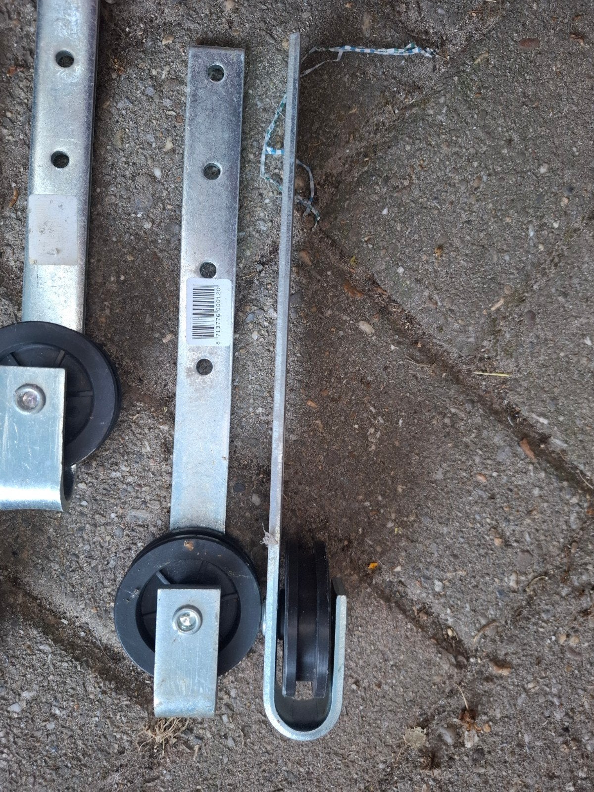 Set van 6 schuifpoortwielen / loopwielen, Ophalen of Verzenden, Gebruikt