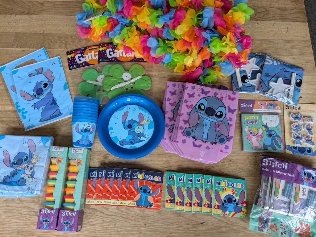 Stitch feestartikelen, Hobby en Vrije tijd, Feestartikelen, Ophalen, Versiering, Verjaardag
